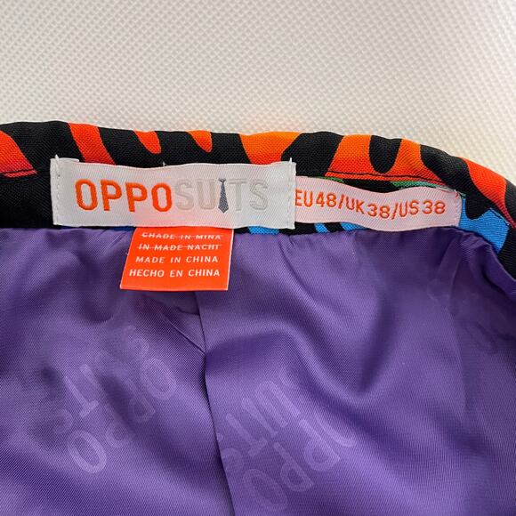 Opposuits Blazer Jacket Rainbow Zebra Mens Muliticolor - Picture 3 of 13